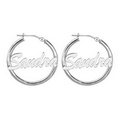 Alison & Ivy Ladies Hoop Name Earrings - 25 mm